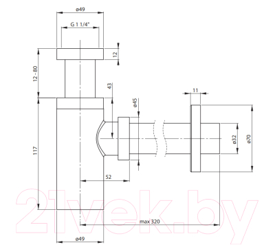 Сифон Deante NHC Z31K