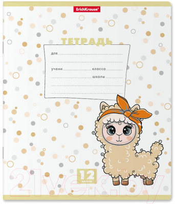Изображение товара Тетрадь Erich Krause Веселые зверята / 54189 (12л, клетка)