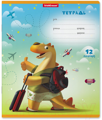 Изображение товара Тетрадь Erich Krause Динозаврик / 54188 (12л, линейка)