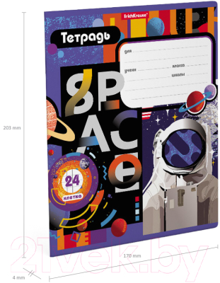 Изображение товара Тетрадь Erich Krause Cosmonaut / 54556 (24л, клетка)