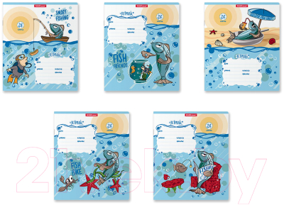Изображение товара Тетрадь Erich Krause Fish Story / 53723 (24л, клетка)