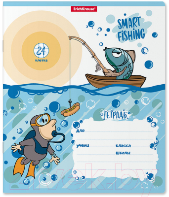 Изображение товара Тетрадь Erich Krause Fish Story / 53723 (24л, клетка)