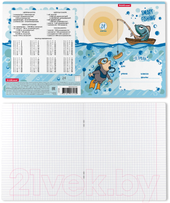 Изображение товара Тетрадь Erich Krause Fish Story / 53723 (24л, клетка)