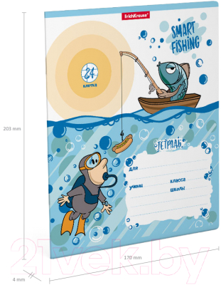 Изображение товара Тетрадь Erich Krause Fish Story / 53723 (24л, клетка)
