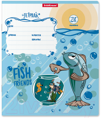 Изображение товара Тетрадь Erich Krause Fish Story / 53724 (24л, линейка)