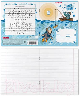 Изображение товара Тетрадь Erich Krause Fish Story / 53724 (24л, линейка)