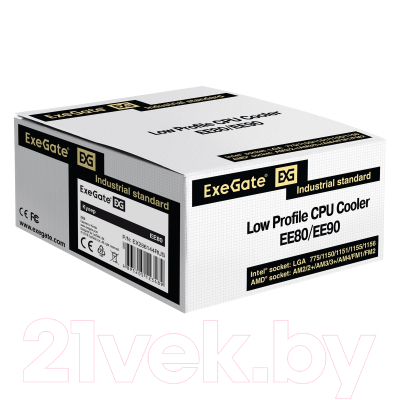 Изображение товара Кулер для процессора ExeGate EE80-PWM