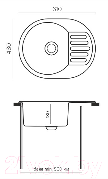 Мойка кухонная QuartzBond 610