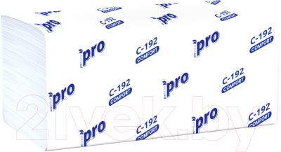 Бумажные полотенца PROtissue Листовые однослойные / С192 (250 листов)