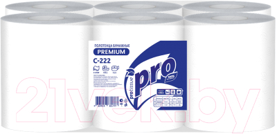 Бумажные полотенца PROtissue Premium 2х-слойные / С222 (150м)