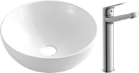 

Умывальник со смесителем Invena, Dokos CE-19-011-C+ Flavis 63038