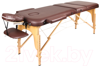 Массажный стол Atlas Sport Складной 3-с 70см (коричневый/деревянный)