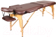 Массажный стол Atlas Sport Складной 3-с 70см (коричневый/деревянный) - 
