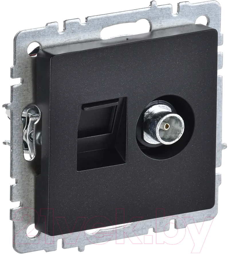 Розетка IEK BR-AK20-1-K02 (черный)