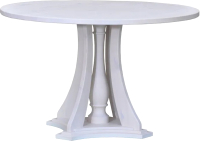 Обеденный стол Dipriz Evans круглый 120x120x75 / Д.60011.1 (белый) - 