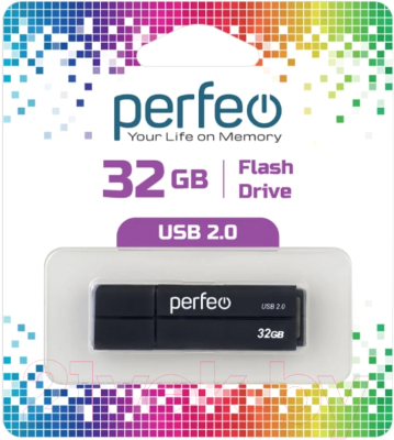 Usb flash накопитель Perfeo 32GB / PF-C01G2B032 (черный)