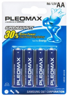 Комплект батареек Pleomax AA LR6-4BL (4шт)