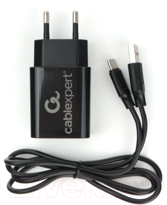 Зарядное устройство сетевое Cablexpert MP3A-PC-37 (черный)