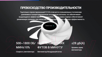 Набор вентиляторов для корпуса Deepcool FC120 3in1 (R-FC120-BKAMN3-G-1)