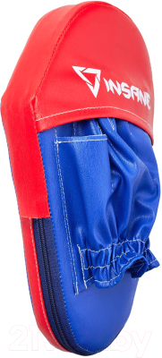 Боксерские лапы Insane Fight прямые 30x18x4.5см (красный/синий)