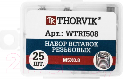 Изображение товара Набор резьбовых  вставок Thorvik M5x0.8 WTRI508