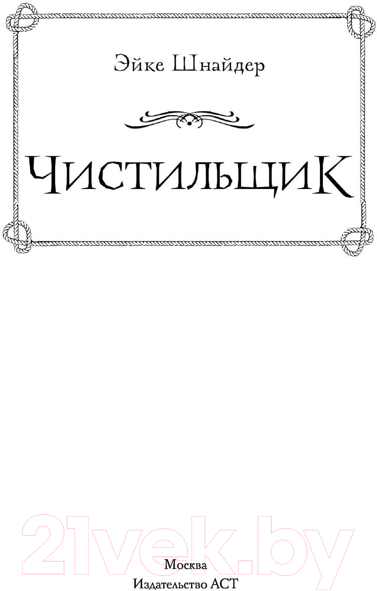 Художественная книга АСТ Чистильщик (Шнайдер Э.) — фото 2