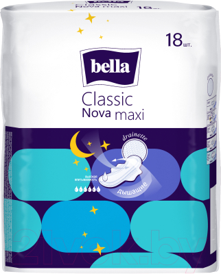 Прокладки гигиенические Bella Classic Nova Maxi Drainette (18шт)
