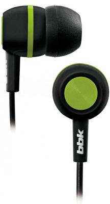 Наушники BBK EP-1230S (Black-Green) - общий вид