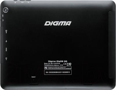 Планшет Digma iDsD8 3G (Black) - вид сзади