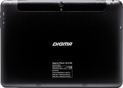 Планшет Digma Plane 10.2 3G (Black) - вид сзади