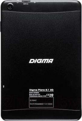 Планшет Digma Plane 8.1 3G (Black) - вид сзади
