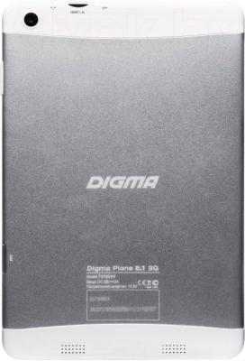 Планшет Digma Plane 8.1 3G (Silver-White) - вид сзади