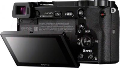 Беззеркальный фотоаппарат Sony Alpha a6000 Kit 16-50mm / ILCE-6000LB (черный) - вид сзади