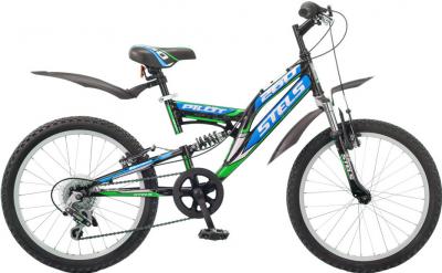 Велосипед STELS Pilot 260 (черно-сине-зеленый) - общий вид