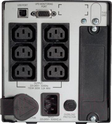 ИБП APC Smart-UPS 750VA USB & Serial (SUA750I) - вид сзади