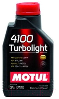 Моторное масло Motul 4100 Turbolight 10W40 / 108644 (1л)