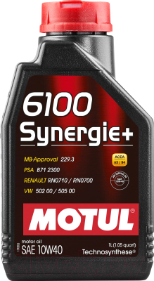 Моторное масло Motul 6100 Synergie+ 10W40 / 108646 (1л)
