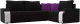 Диван угловой Лига Диванов Николь 103 правый / 60196 (микровельвет, черный/фиолетовый) - 