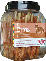 Лакомство для собак Green QZin Стать Сушеное мясо индейки на воловьей коже (750г) - 