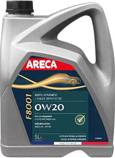 Моторное масло Areca F8001 0W20 / 051559 (5л)