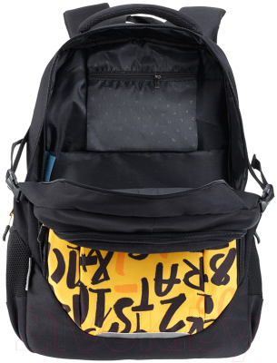 Школьный рюкзак Torber Class X Буквы / T9355-22-BLK-YEL (черный/желтый)