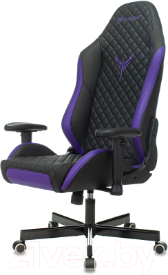 Кресло геймерское Бюрократ Knight Explore (черный/фиолетовый ромбик/экокожа)