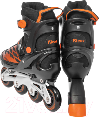 Роликовые коньки Ricos Stream PW-153B M (р-р 37-40, черный/оранжевый)