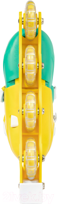 Роликовые коньки Ricos Kudo PW-128 S (р-р 31-34, бирюзовый/желтый)