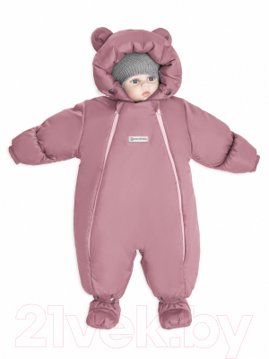 Комбинезон-трансформер детский Amarobaby Snowy Travel / AB-OD21-6105-RO-80 (розовый, р. 80)