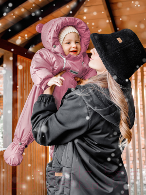Комбинезон-трансформер детский Amarobaby Snowy Travel / AB-OD21-6105-RO-80 (розовый, р. 80)