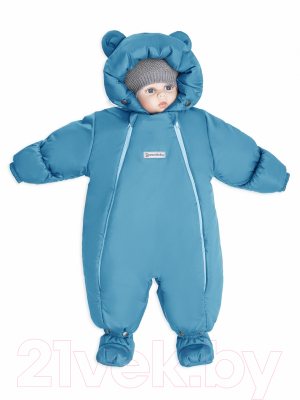 Комбинезон-трансформер детский Amarobaby Snowy Travel / AB-OD21-6105-SG-68 (серо-голубой, р. 68)