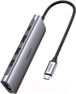 USB-хаб Ugreen CM136 / 70495 (серый космос)