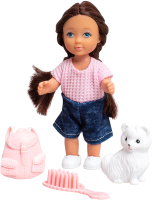 Кукла с аксессуарами Qunxing Toys Лина с питомцем / 4614 - 