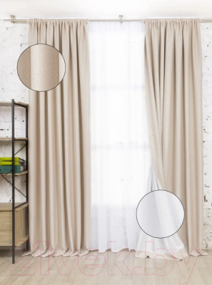 Изображение товара Штора Модный текстиль 112MT391001-1 (250x150, жемчужный)